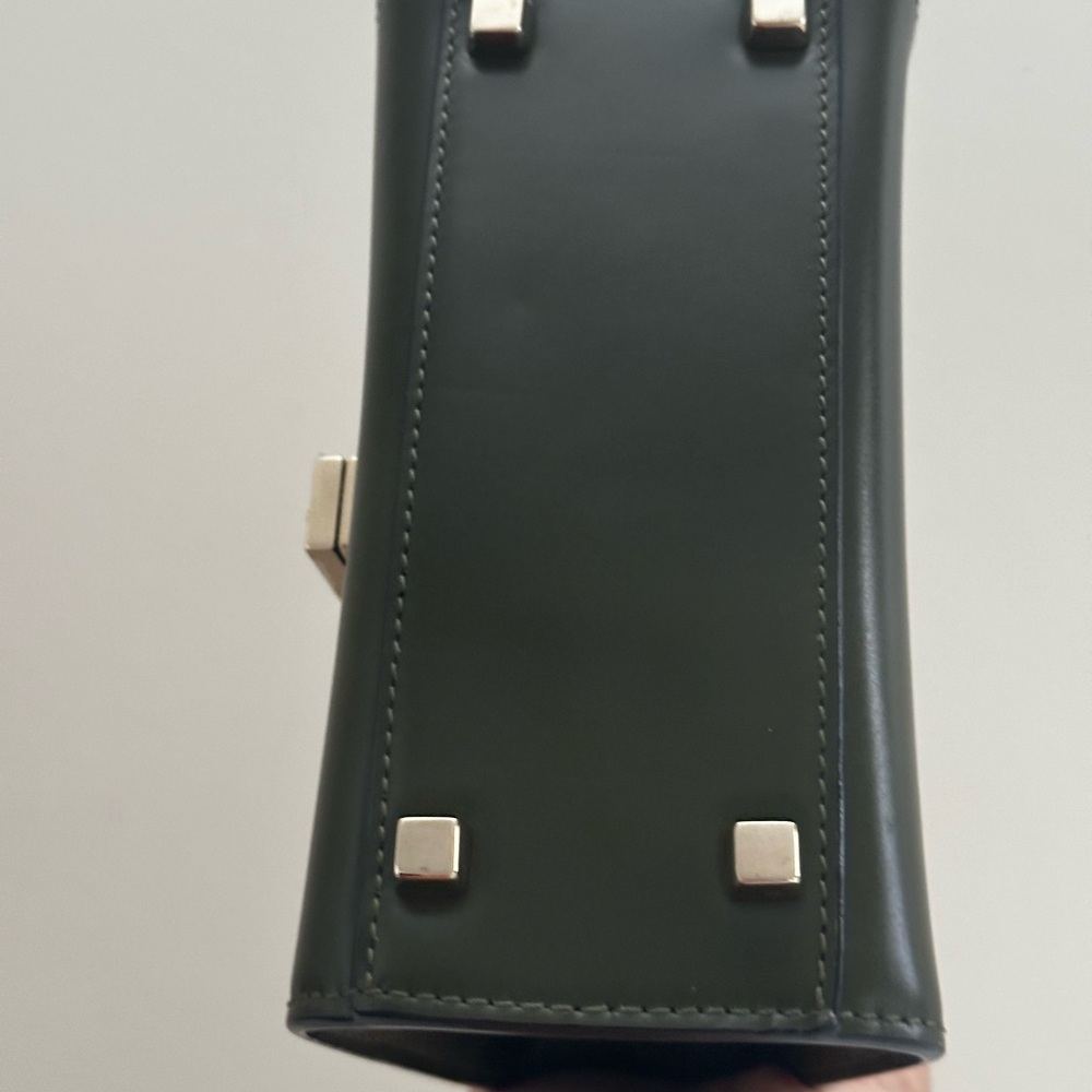 Valextra Dark Green Mini Bag with Gold Accents - Picture 6 of 16